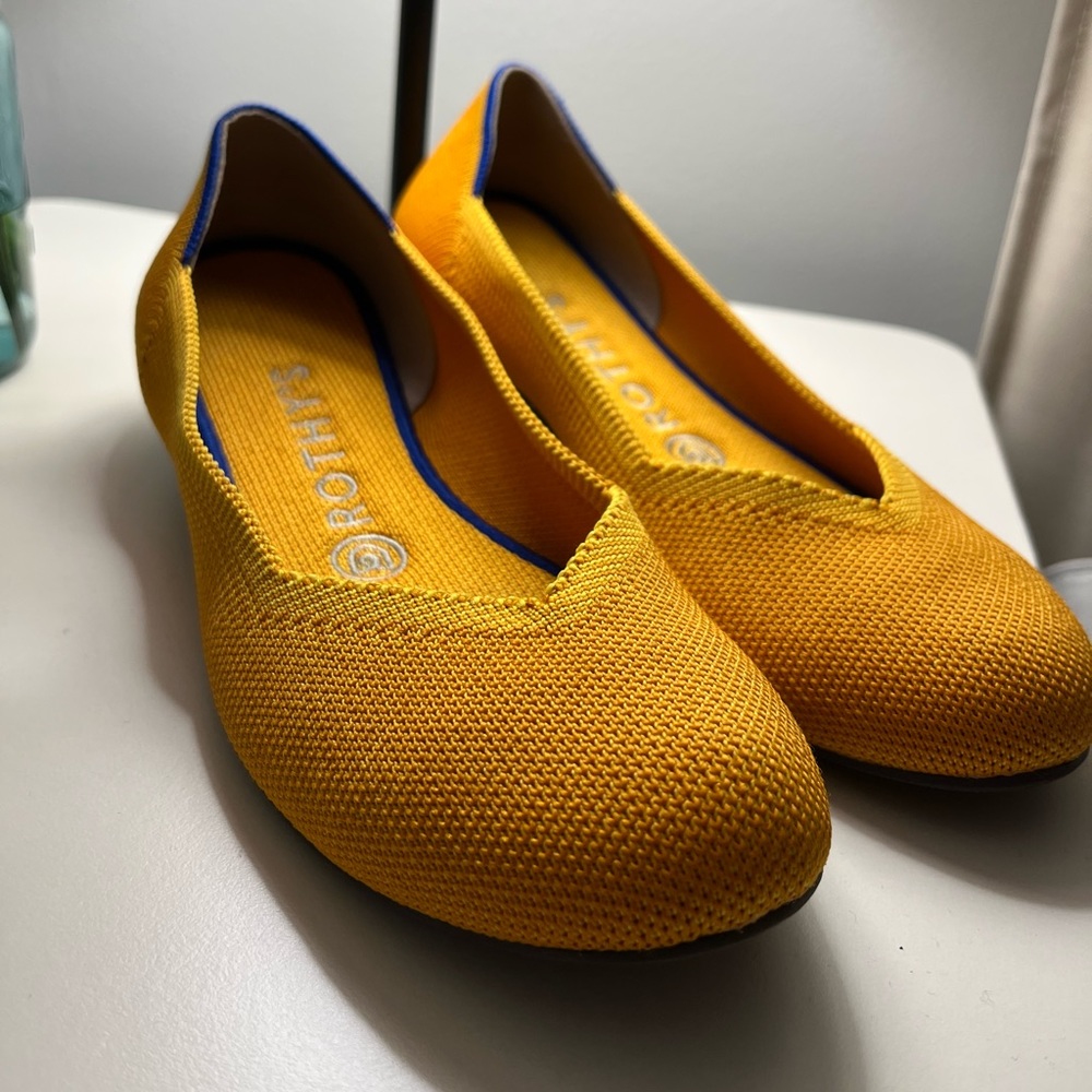Rothy’s Flat 6.5 In Retired Lemon Drop- Like New! - image 4